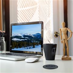Solight 1z + 1x USB-C vestavná zásuvka, nerez ocel, EasyEject systém, prodlužovací přívod 1,5m, 3x 1,5mm2, USB 3.0A, tmavá metalická