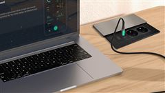 Solight vestavný blok zásuvek s posuvným krytem, 2 zásuvky, HDMI, USB A+C 20W PD, 2m, stříbrný