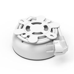 Solight 4z prodlužovací přívod, 2m, 3 x 1mm2, bílý, vypínač