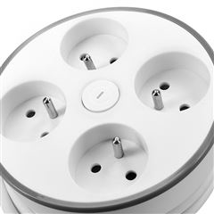 Solight 4z prodlužovací přívod, 2m, 3 x 1mm2, bílý, vypínač
