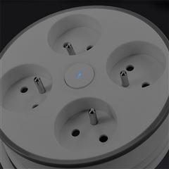 Solight 4z prodlužovací přívod, 2m, 3 x 1mm2, bílý, vypínač