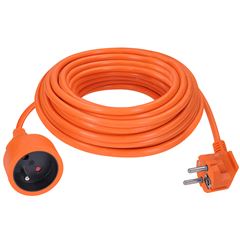 Solight prodlužovací přívod - spojka, 1 zásuvka, 7m, 3 x 1mm2, oranžová