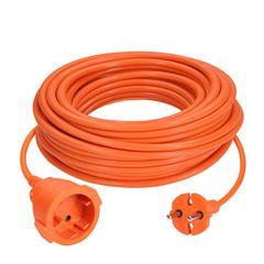 Solight 1z pohyblivý přívod - spojka, 10m, 2 x 1,5mm2, oranžová