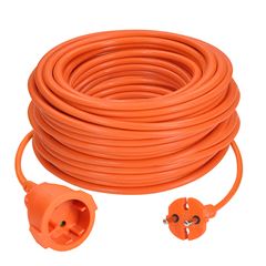 Solight 1z pohyblivý přívod - spojka, 30m, 2 x 1,5mm2, oranžová