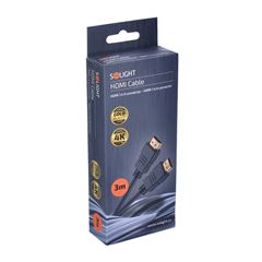Solight HDMI kabel s Ethernetem, HDMI 1.4 A konektor - HDMI 1.4 A konektor, blistr, 3m