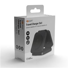 Solight cestovní nabíječka 3v1, MagSafe kompatibilní