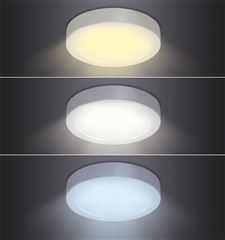 Solight LED mini panel CCT, přisazený, 24W, 1800lm, 3000K, 4000K, 6000K, kulatý