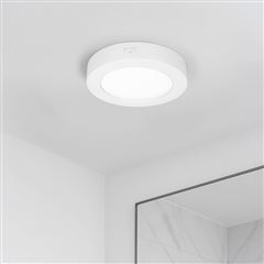 Solight LED mini panel koupelnový 2v1, 3CCT, podhledový/přisazený, 12W, 1020lm, IP54, bílá, kulatý