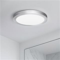 Solight LED mini panel koupelnový 2v1, 3CCT, podhledový/přisazený, 18W, 1530lm, IP54, stříbrná, kulatý