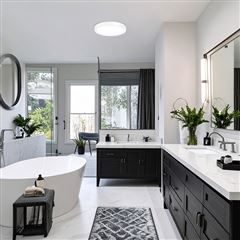 Solight LED mini panel koupelnový 2v1, 3CCT, podhledový/přisazený, 18W, 1530lm, IP54, bílá, kulatý