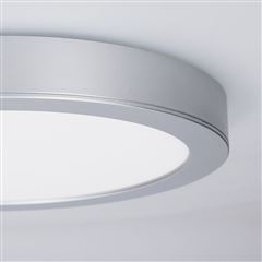 Solight LED mini panel koupelnový 2v1, 3CCT, podhledový/přisazený, 24W, 2040lm, IP54, stříbrná, kulatý