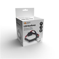 Solight LED čelová svítilna, 300lm, Cree XPG R5, fokus, 3 x AA