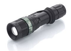 Solight LED kovová svítilna, 150lm, 3W CREE LED, černá, fokus, 3 x AAA