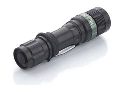 Solight LED kovová svítilna, 150lm, 3W CREE LED, černá, fokus, 3 x AAA