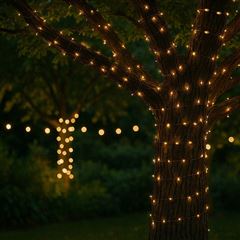 Solight LED solární řetěz, 200LED, 22m, teplá bílá