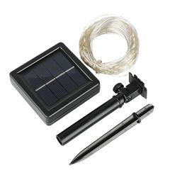 Solight LED solární řetěz, 200LED, 22m, teplá bílá