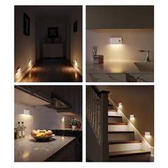 Solight nabíjecí noční LED světélko s pohybovým a světelným sensorem, 0,5W, 3000K, Li-Ion