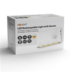 Solight nabíjecí noční LED světélko s pohybovým a světelným sensorem, 0,5W, 3000K, Li-Ion