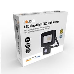 Solight LED reflektor PRO se senzorem, 20W, 1840lm, 5000K, IP44