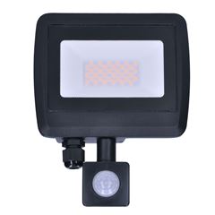 Solight LED reflektor Easy se sensorem, 30W, 2400lm, 4000K, IP44, černý