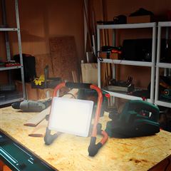 Solight LED reflektor se sklopným stojanem, 50W, 4500lm, 4000K, kabel se zástrčkou, IP65