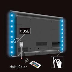 Solight LED RGB pásek pro TV, 2x 50cm, USB, vypínač, dálkový ovladač