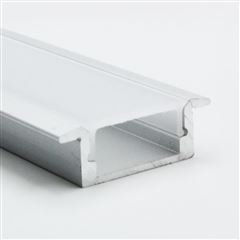 Solight hliníková lišta s bočnicemi pro LED pásky, 22x17x8mm, mléčný difuzor, 1m