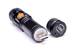 Solight LED nabíjecí kapesní svítilna, 200lm, 3W, zoom, Li-Ion