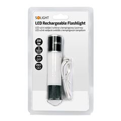 Solight LED nabíjecí ruční svítilna s kampingovou lucernou, 250lm, power bank, Li-Ion