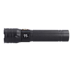 Solight LED nabíjecí svítilna s displayem, 200lm, zoom, Li-Ion