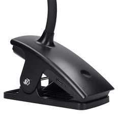 Solight LED stolní nabíjecí lampička, 2W, 210lm, 3CCT, černá, clip