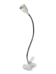 Solight LED stolní lampička, 2.5W, 3000K, clip, bílá barva