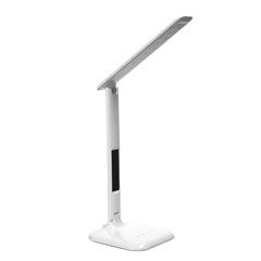 Solight LED stmívatelná stolní lampička s displejem, 7W, volba teploty světla, bílý lesk