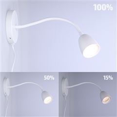 Solight LED nástěnná lampička, stmívatelná, 4W, 280lm, 3000K, bílá