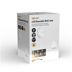 Solight LED nástěnná lampička, stmívatelná, 4W, 280lm, 3000K, bílá