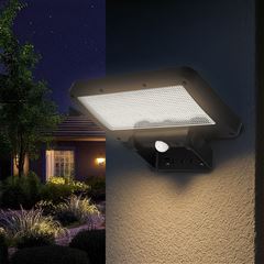 Solight LED solární osvětlení se senzorem, 5W, 500lm, 4000K, Li-Ion, černá