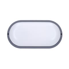 Solight LED venkovní osvětlení oválné, 13W, 910lm, 4000K, IP54, 21cm, šedá barva