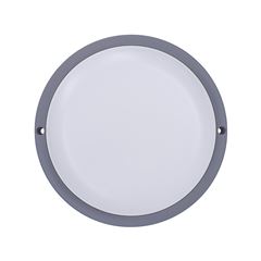 Solight LED venkovní osvětlení kulaté, 13W, 910lm, 4000K, IP54, 17cm, šedá barva