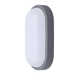 Solight LED venkovní osvětlení oválné, 20W, 1500lm, 4000K, IP54, 26cm, šedá barva
