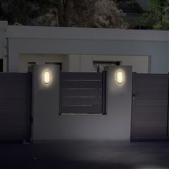 Solight LED venkovní osvětlení oválné, 20W, 1500lm, 4000K, IP54, 26cm, šedá barva