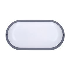 Solight LED venkovní osvětlení oválné, 20W, 1500lm, 4000K, IP54, 26cm, šedá barva