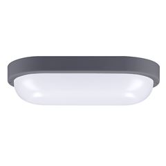 Solight LED venkovní osvětlení oválné, 20W, 1500lm, 4000K, IP54, 26cm, šedá barva
