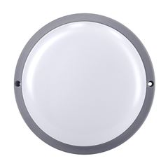 Solight LED venkovní osvětlení kulaté, 20W, 1500lm, 4000K, IP54, 20cm, šedá barva