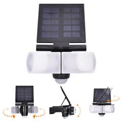 Solight LED solární osvětlení se senzorem, 8W, 600lm, Li-on, černá