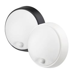 Solight LED venkovní osvětlení se senzorem a nastavitelnou CCT, 18W, 1800lm, 22cm, 2v1 - bílý a černý kryt