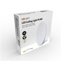 Solight LED stropní světlo Plain, 15W, 1200lm, 4000K, kulaté, 26cm