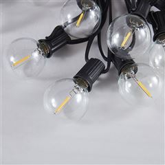 Solight LED venkovní řetěz s žárovkami, 25 žárovek, 15m+5m, 750lm, teplá bílá