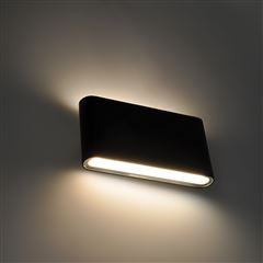 Solight LED venkovní nástěnné osvětlení Modena, 12W, 680lm, 120°, černá
