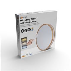 Solight LED osvětlení s dálkovým ovladačem Woody, 60W, 4200lm, 50cm, změna chromatičnosti, stmívatelné