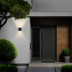 Solight LED venkovní nástěnné osvětlení Parma, 6W, 420lm, 3000K, černá